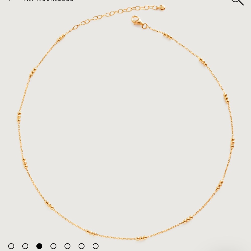 Triple Beaded Choker Necklace Adjustable 35-41cm/14-16